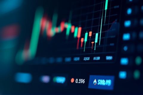 Digital trading interface on a screen